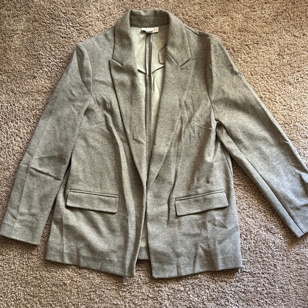 Topshop Gray Blazer Lightweight Casual Suit Jacket